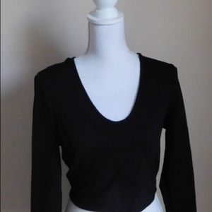 Black Crop Top Hoodie